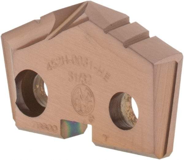 Allied Machine and Engineering - 31/32" Diam x 3/16" Thick, Seat Code 2, 132° Included Angle Spade Drill Insert - AM200 Coated, Cobalt, Grade Super Cobalt, Series GEN2 T-A - USA Tool & Supply