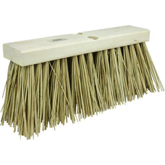 16″ Street Broom, 6-1/4″ Trim Length, Natural Palmyra Fill - USA Tool & Supply