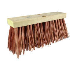 16″ Street Broom, 6-1/4″ Trim Length, Dyed Palmyra Fill - USA Tool & Supply