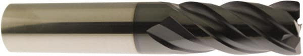 Accupro - 1" Diam 4 Flute Solid Carbide 0.06" Corner Radius End Mill - USA Tool & Supply