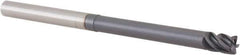 Accupro - 1/4", 5 Flute, Single End, Solid Carbide, 0.02" Corner Radius End Mill - 4" OAL, Right Hand Flute, 3/8" LOC, Right Hand Cut, 2-1/8" Extended Reach - USA Tool & Supply