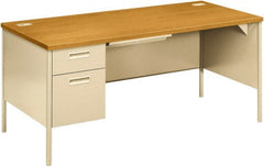 Hon - Office Cubicle Workstations & Worksurfaces Type: Single Left Pedestal Workstation Desk Width (Inch): 68-3/4 - USA Tool & Supply