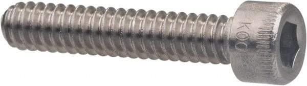Holo-Krome - M4x0.70 Metric Coarse Hex Socket Drive, Socket Cap Screw - Grade Austenitic A4 Stainless Steel, Uncoated, Partially Threaded, 35mm Length Under Head - USA Tool & Supply