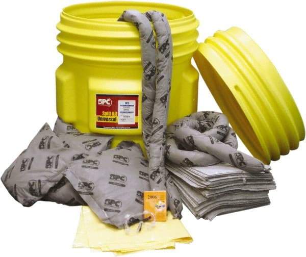 Brady SPC Sorbents - Chemical Neutralizer & Absorbent Spill Kit - 65 Gal Bucket - USA Tool & Supply