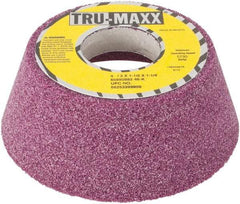 Tru-Maxx - 4" Diam x 1-1/4" Hole x 1-1/2" Thick, K Hardness, 46 Grit Surface Grinding Wheel - Aluminum Oxide, Type 11, Coarse Grade, Vitrified Bond, No Recess - USA Tool & Supply