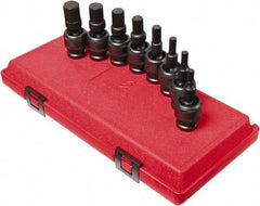 Sunex Tools - 8 Piece 1/2" Drive Metric Impact Hex Bit Socket Set - 6 to 19mm Hex - USA Tool & Supply