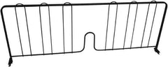 Value Collection - 24" Wide, 8" High, Open Shelving Accessory/Component - Black Powder Finish, 1/2" Deep, Use with NuLine Units - USA Tool & Supply