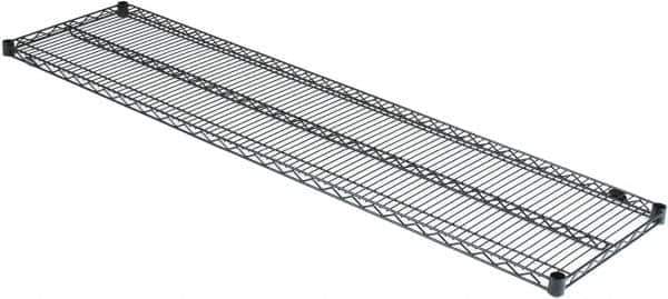 Value Collection - 72" Wide, 1.19" High, Open Shelving Accessory/Component - Black Powder Finish, 18" Deep, Use with NuLine Units - USA Tool & Supply