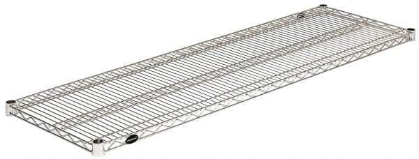 Value Collection - 60" Wide, 1.19" High, Open Shelving Accessory/Component - Stainless Steel Finish, 18" Deep, Use with NuLine Units - USA Tool & Supply