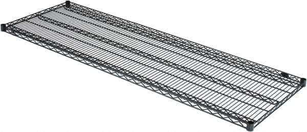 Value Collection - 72" Wide, 1.19" High, Open Shelving Accessory/Component - Black Powder Finish, 24" Deep, Use with NuLine Units - USA Tool & Supply