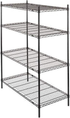 Value Collection - 4 Shelf Wire Shelving - Starter Unit - 36" Wide x 24" Deep x 63" High, - USA Tool & Supply