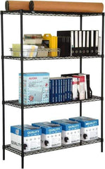 Value Collection - 4 Shelf Wire Shelving Unit - 72" Wide x 24" Deep x 74" High, - USA Tool & Supply