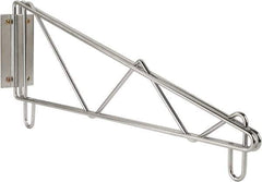 Value Collection - 2-1/2" Wide, 9" High, Open Shelving End Wall Bracket - 18" Deep, Use with NuLine Units - USA Tool & Supply