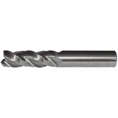 Kennametal - 5/8", 1-5/8" LOC, 5/8" Shank Diam, 3-1/2" OAL, 3 Flute, Solid Carbide Square End Mill - Single End, Uncoated, Spiral Flute, 38° Helix, Centercutting, Right Hand Cut, Right Hand Flute - USA Tool & Supply