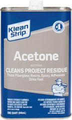 Klean-Strip - 1 Qt Acetone - Comes in Metal Can - USA Tool & Supply