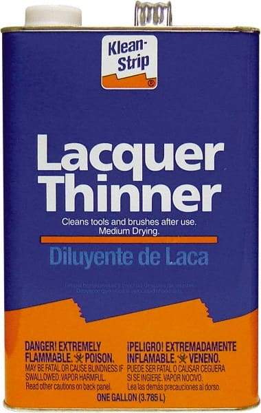 Klean-Strip - 1 Gal Lacquer Thinner SCAQMD - 24 gL VOC Content, Comes in Metal Can - USA Tool & Supply