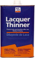 Klean-Strip - 1 Qt Lacquer Thinner SCAQMD - 24 gL VOC Content, Comes in Metal Can - USA Tool & Supply