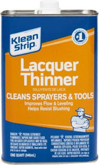 Klean-Strip - 1 Qt Lacquer Thinner - 590 gL VOC Content, Comes in Metal Can - USA Tool & Supply