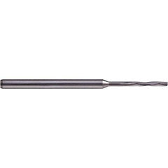 Chucking Reamer: 0.0528″ Dia, 1.9685″ OAL, 0.7087″ Flute Length, Straight Shank, Solid Carbide 4 Flute, RH