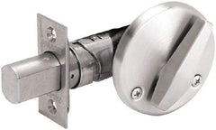 Falcon - 1-3/8 to 1-3/4" Door Thickness, Satin Chrome Finish, Keyless / Outside Rose Deadbolt - USA Tool & Supply