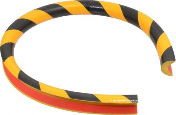 PRO-SAFE - Flexible Polyurethane Foam Type A Corner Guard - Yellow/Black - USA Tool & Supply