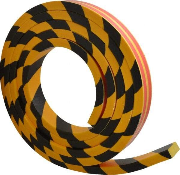 PRO-SAFE - Flexible Polyurethane Foam Type D Wall/Surface Protector - Yellow/Black - USA Tool & Supply