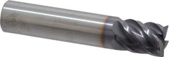 Niagara Cutter - 1/2", 5/8" LOC, 1/2" Shank Diam, 2-1/2" OAL, 5 Flute, Solid Carbide Square End Mill - Single End, TiAlN Finish, Spiral Flute, 45° Helix, Centercutting, Right Hand Cut, Right Hand Flute, Series S545 - USA Tool & Supply