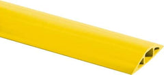 Hubbell Wiring Device-Kellems - 1 Channel, 25 Ft Long, 1/2" Max Compatible Cable Diam, Yellow PVC On Floor Cable Cover - 3" Overall Width x 3/4" Overall Height, 3/4" Channel Width x 1/2" Channel Height - USA Tool & Supply