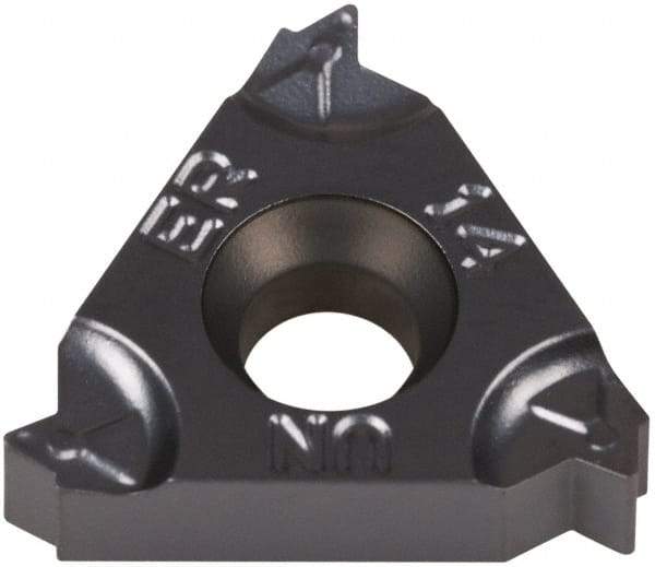 Iscar - 16ER External Right Hand 14 UN Laydown Threading Insert - Grade IC908, TiAlN Coated Carbide, 9.53mm Inscribed Circle - USA Tool & Supply
