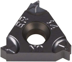 Iscar - 16ER External Right Hand 14 UN Laydown Threading Insert - Grade IC908, TiAlN Coated Carbide, 9.53mm Inscribed Circle - USA Tool & Supply