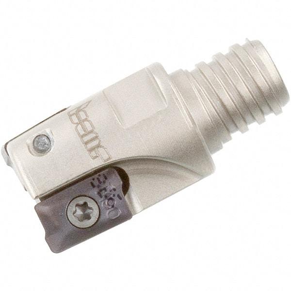 Iscar - 3/4" Cut Diam, 0.39" Max Depth of Cut, 0.96" OAL, Indexable Square Shoulder End Mill - HM90 AP.. 1003.. Inserts, T12 Modular Connection, 90° Lead Angle, Series Heli2000, Multimaster - USA Tool & Supply