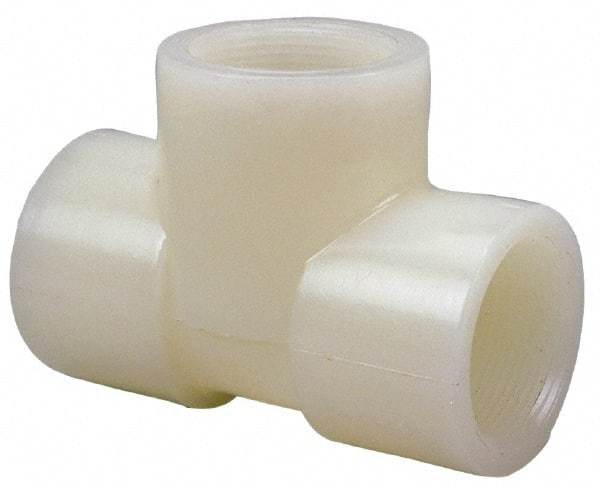 NIBCO - 1-1/2" PVDF Plastic Pipe Tee - Schedule 80, FIPT x FIPT x FIPT End Connections - USA Tool & Supply