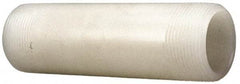 NIBCO - 3/4" Pipe, 4" Long PVDF Threaded Plastic Pipe Nipple - Schedule 80, Natural - USA Tool & Supply
