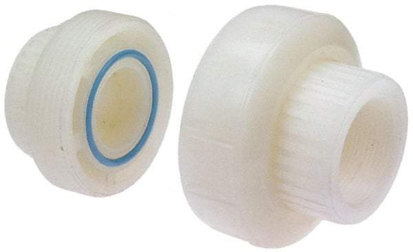 NIBCO - 1/2" PVDF Plastic Pipe Threaded Union - Schedule 80, FIPT x FIPT End Connections - USA Tool & Supply
