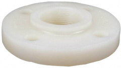 NIBCO - 3/4" Pipe, 3-7/8" OD, PVDF Threaded Pipe Flange - Schedule 80, Natural - USA Tool & Supply