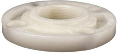 NIBCO - 2" Pipe, 6" OD, PVDF Threaded Pipe Flange - Schedule 80, Natural - USA Tool & Supply