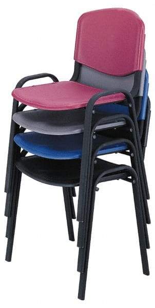 Safco - Black Stackinging Chair - 21 Inch Wide x 18 Inch Deep x 7 Inch High - USA Tool & Supply