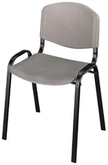 Safco - Charcoal Stackinging Chair - 21 Inch Wide x 18 Inch Deep x 7 Inch High - USA Tool & Supply