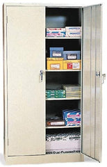 Sandusky Atlantic - 5 Shelf Locking Storage Cabinet - Steel, 36" Wide x 18" Deep x 72" High, Beige - USA Tool & Supply