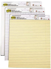 3M - Faint Blue with 1 Inch Grid, 25 x 30 Inch Sheets, 30 per Pad, 2 per Carton, Easel Pad - For Use with Easel Pad Holders - USA Tool & Supply