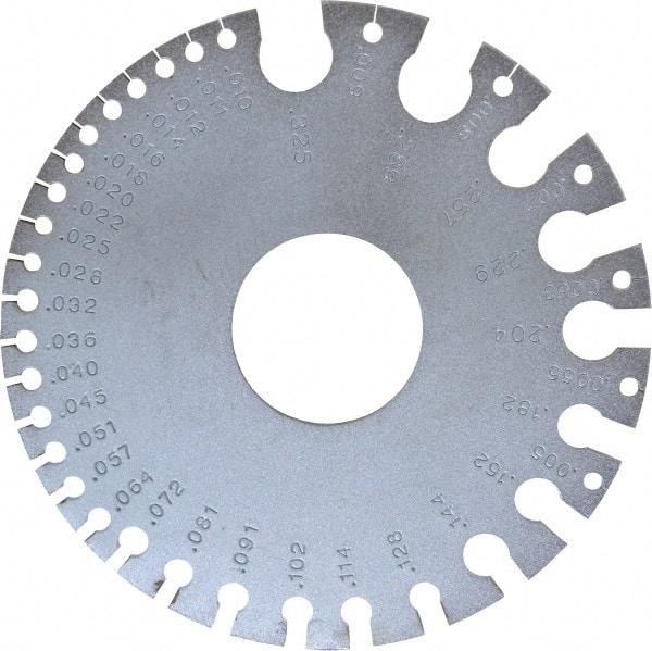SPI - #36 Steel Wire and Sheet Metal Gage - Use with Nonferrous Metals - USA Tool & Supply