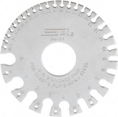 SPI - #36 Steel Wire and Sheet Metal Gage - Use with Uncoated Sheet and Plate Iron and Steel - USA Tool & Supply