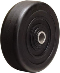Hamilton - 4 Inch Diameter x 1-1/4 Inch Wide, Hard Rubber Caster Wheel - 250 Lb. Capacity, 1-1/2 Inch Hub Length, 1/2 Inch Axle Diameter, Self-Lube Bearing - USA Tool & Supply