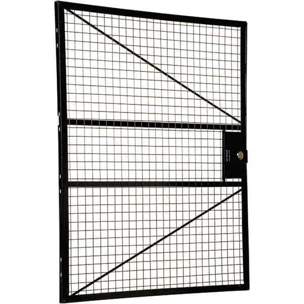 Vestil - 4' Long x 5' High, Black Hinged Door - USA Tool & Supply
