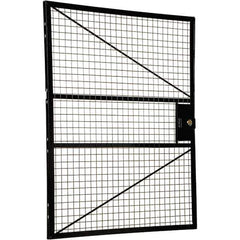 Vestil - 4' Long x 5' High, Black Hinged Door - USA Tool & Supply