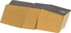 Iscar - 398020GIP Grade IC830, 3.98mm Cutting Width Carbide Grooving Insert - 13mm Max Depth of Cut, Neutral, 0.2mm Corner Radius, TiAlN Finish - USA Tool & Supply