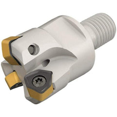 Iscar - 25mm Cut Diam, 0.039" Max Depth, M12 Modular Connection Indexable High-Feed End Mill - Screw Holding Method, H600 WXCU 05 Insert, FF EWX-M-05 Toolholder, Through Coolant - USA Tool & Supply