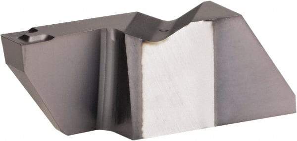 Kennametal - 4189NFD K Grade KCU25, 4.8mm Cutting Width Carbide Grooving Insert - 9.53mm Max Depth of Cut, Left Hand, 0.57mm Corner Radius, AlTiN Finish - USA Tool & Supply