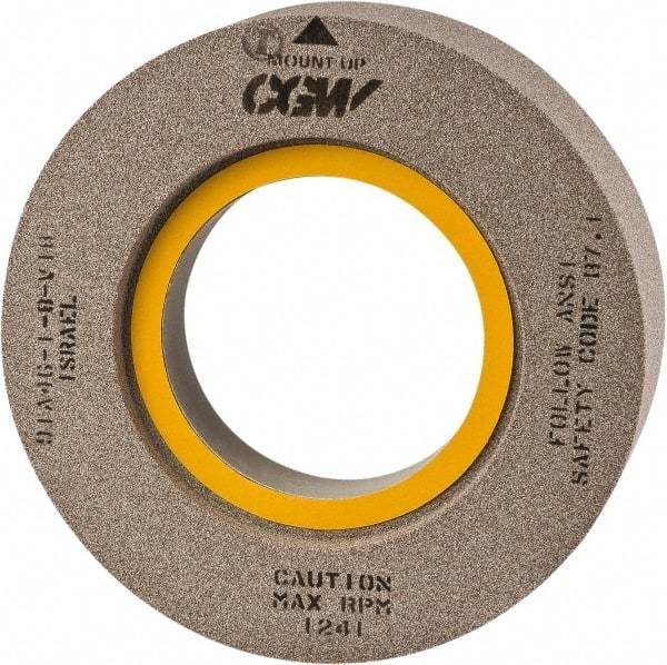Camel Grinding Wheels - 18" Diam x 8" Hole x 2" Thick, I Hardness, 46 Grit Surface Grinding Wheel - Aluminum Oxide, Type 7, Medium Grade, 1,460 Max RPM, Vitrified Bond, Two-Side Recess - USA Tool & Supply
