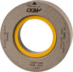 Camel Grinding Wheels - 18" Diam x 8" Hole x 2" Thick, I Hardness, 46 Grit Surface Grinding Wheel - Aluminum Oxide, Type 7, Medium Grade, 1,460 Max RPM, Vitrified Bond, Two-Side Recess - USA Tool & Supply